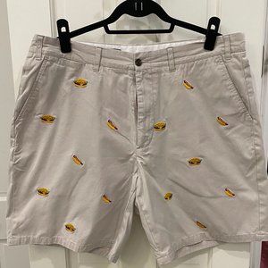 Men's Castaway Khaki Shorts with Hot Dogs & Burger